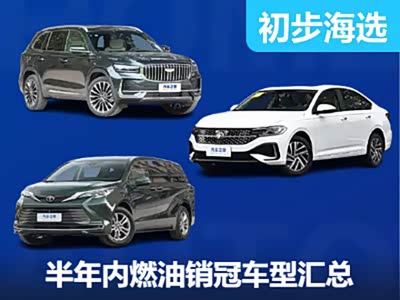 销量数字才是硬道理 近半年燃油车型销量冠军汇总