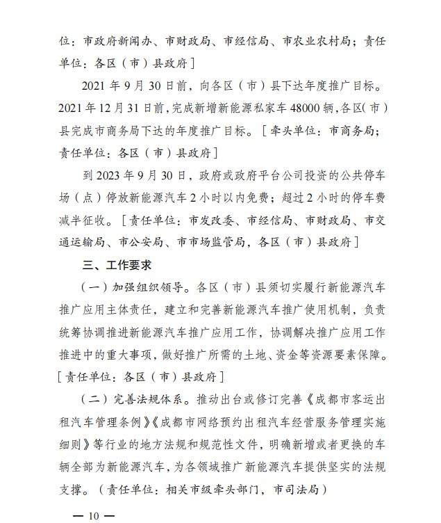 划设绿色货运示范区    成都发布新能源汽车推广方案