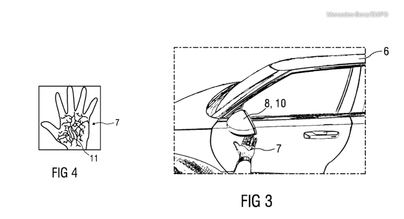 梅赛德斯-奔驰申请掌纹生物识别汽车门禁专利